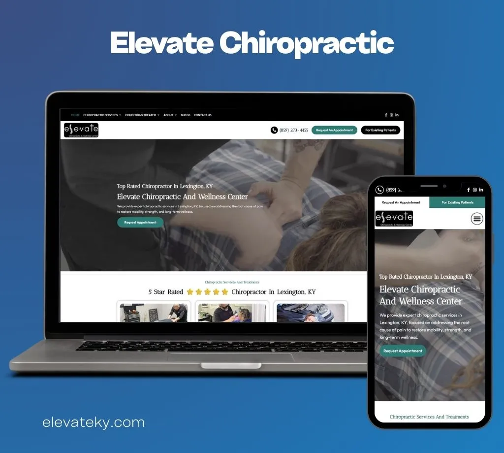 Elevate Chiropractic website by The Leading Practice