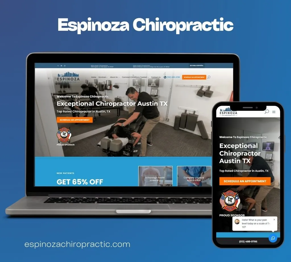 Espinoza Chiropractic website by The Leading Practice