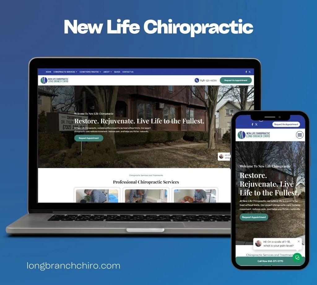 New Life Chiropractic website by The Leading Practice