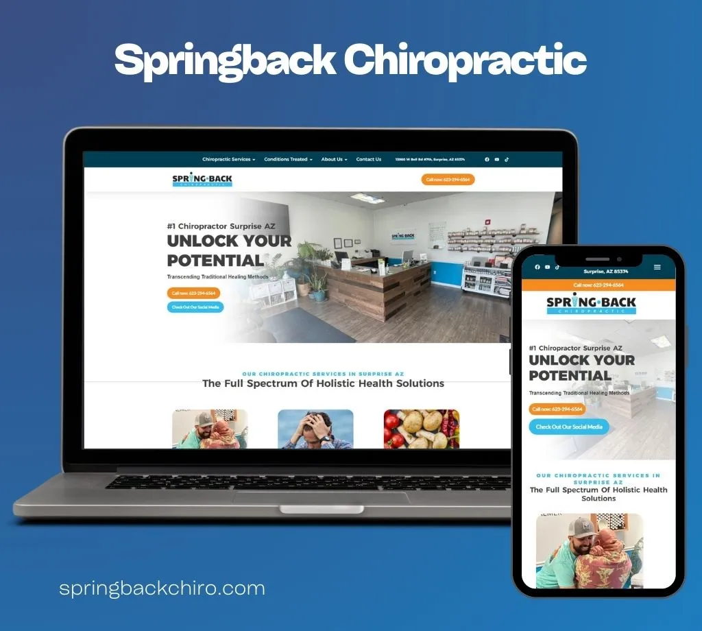 Springback Chiropractic website by The Leading Practice