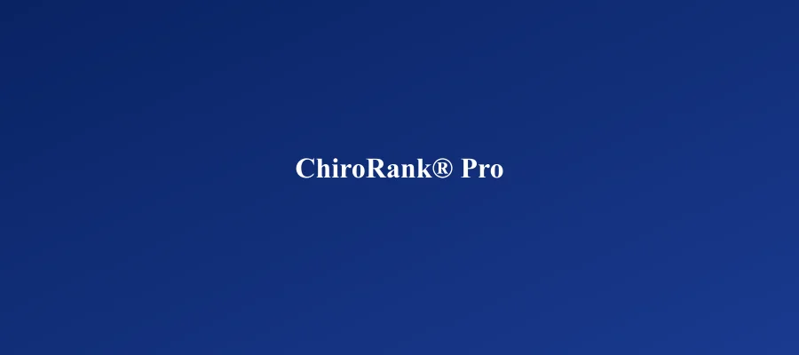 ChiroRank Pro local SEO system